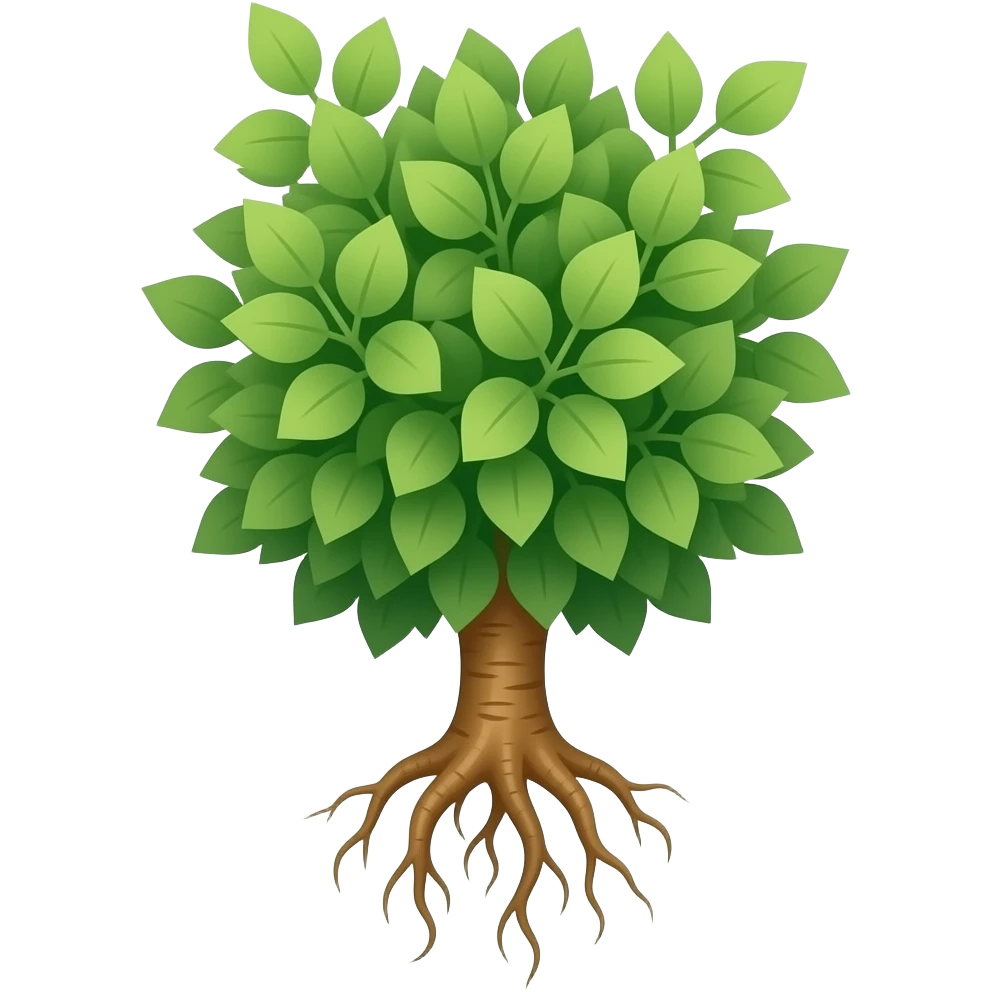una raiz de una planta sin hojas emoji