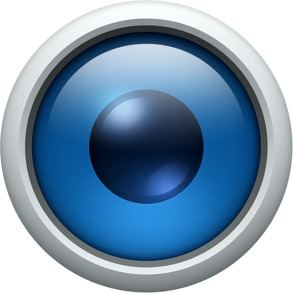 Blue circle camera lens  emoji