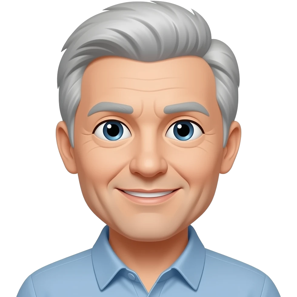 Very kind and loving with grey hair emoji