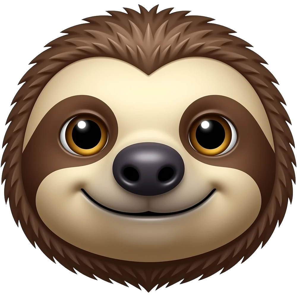 Sid the sloth from ice age face only emoji