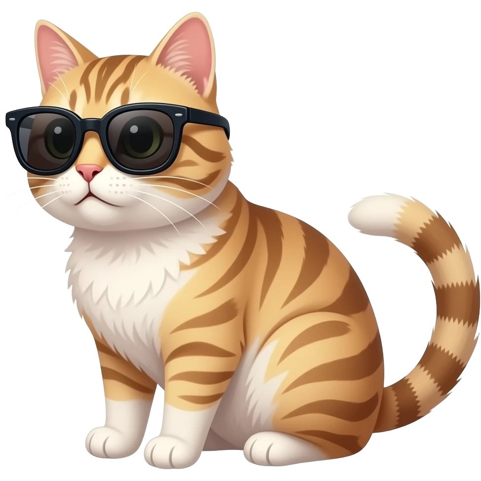 Cat wearing sunglasses emoji