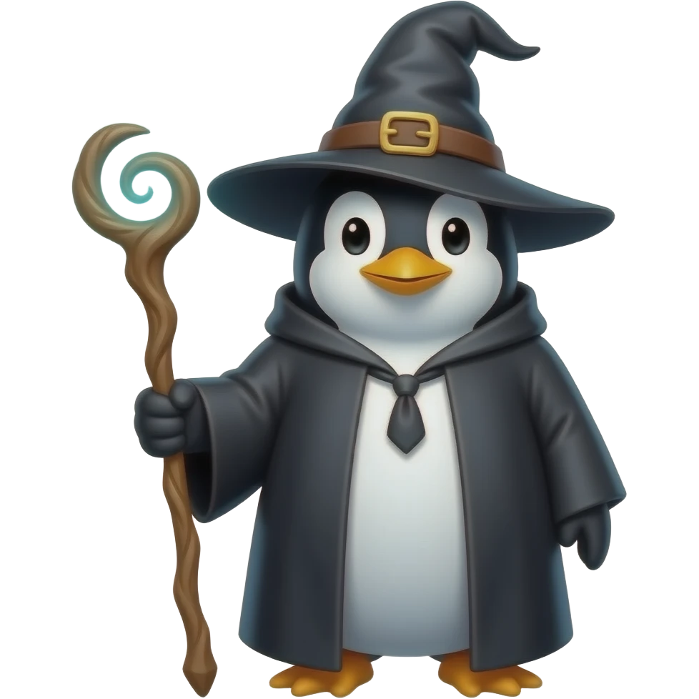 Penguin Wizard emoji