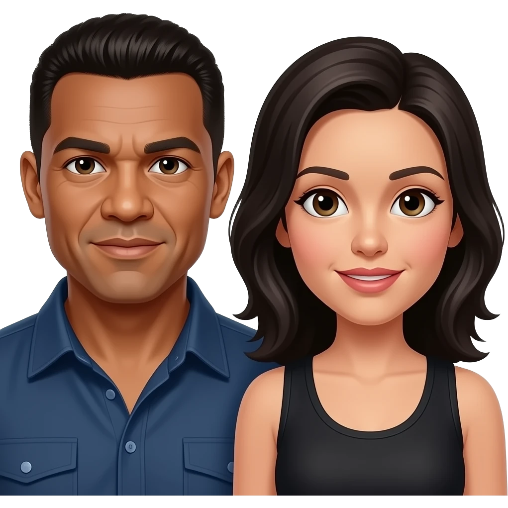 emoji racky balboa junto com a adrian emoji