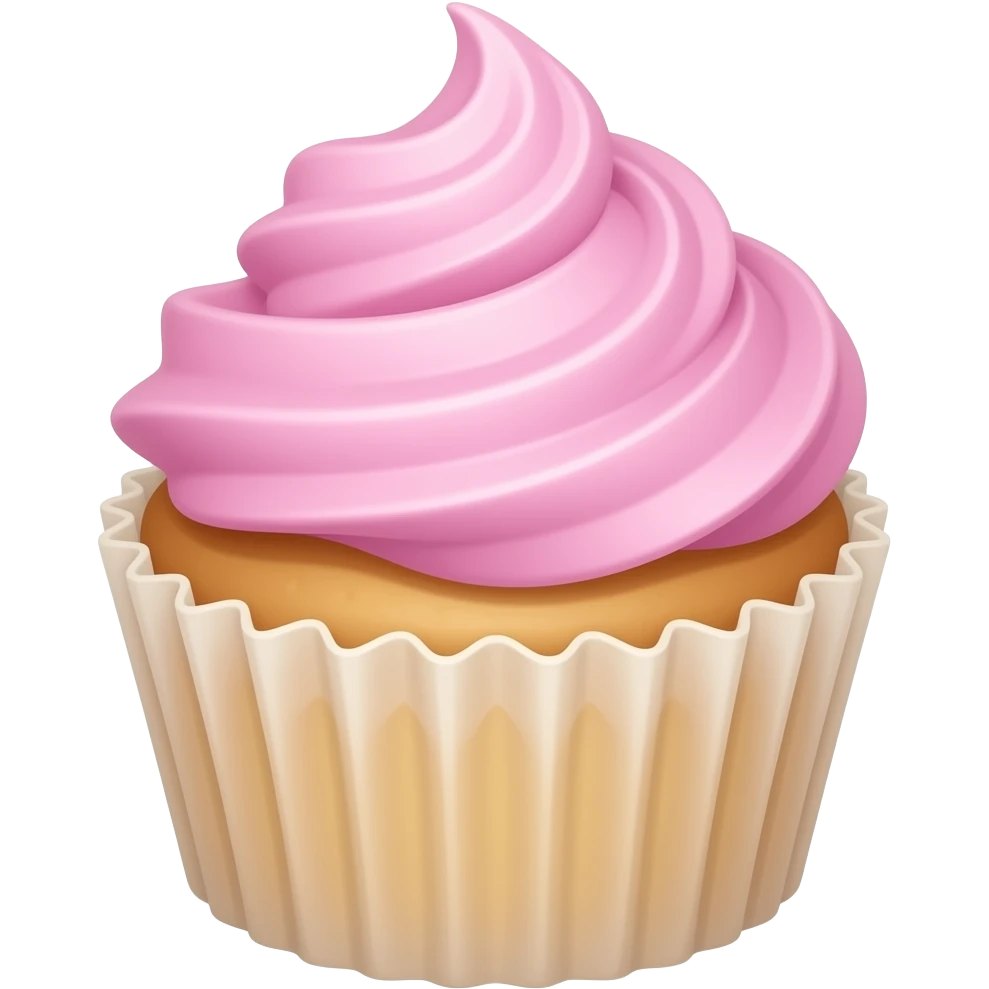 Cupcake with pink icing emoji