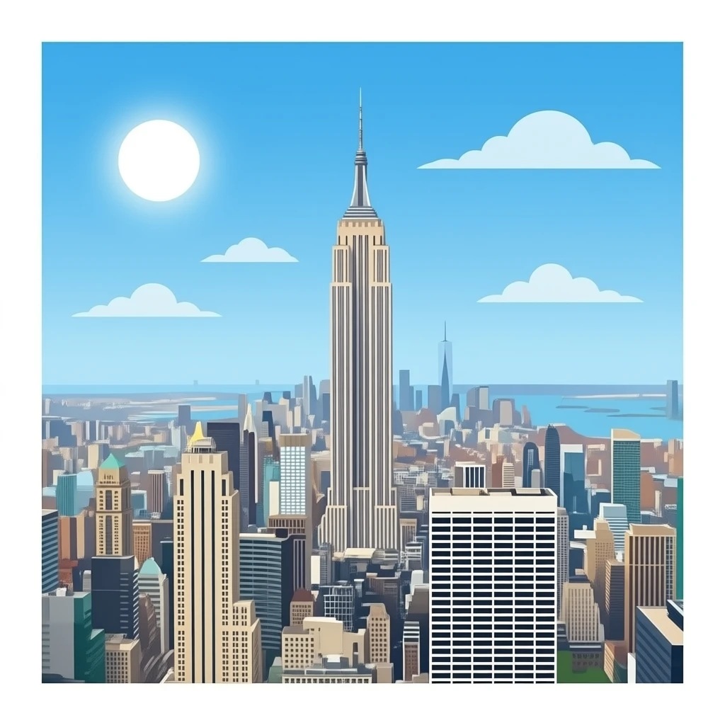 burj Khalifa eating Empire State Building emoji