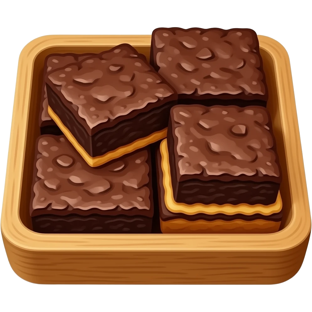Brownies in a tray emoji