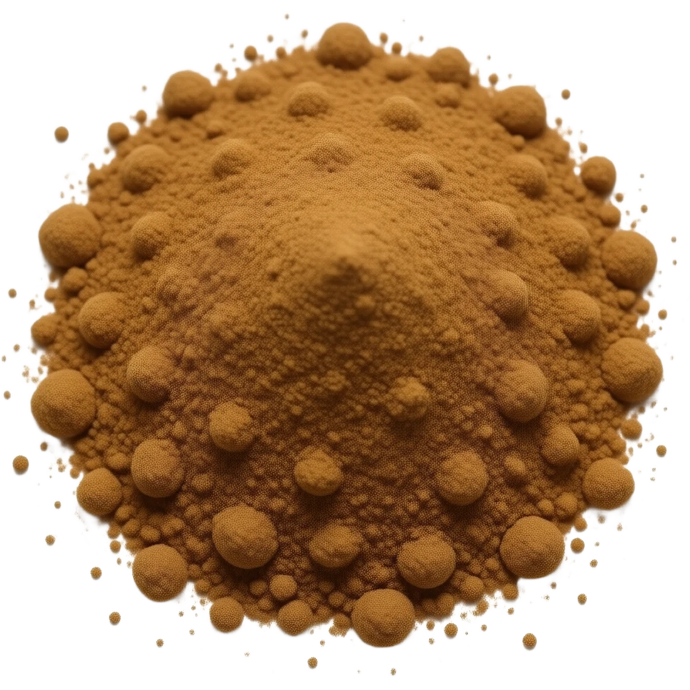 My emoji for licorice powder is brown powder emoji