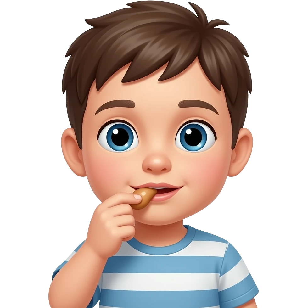 Kid eating a booger and snot emoji
