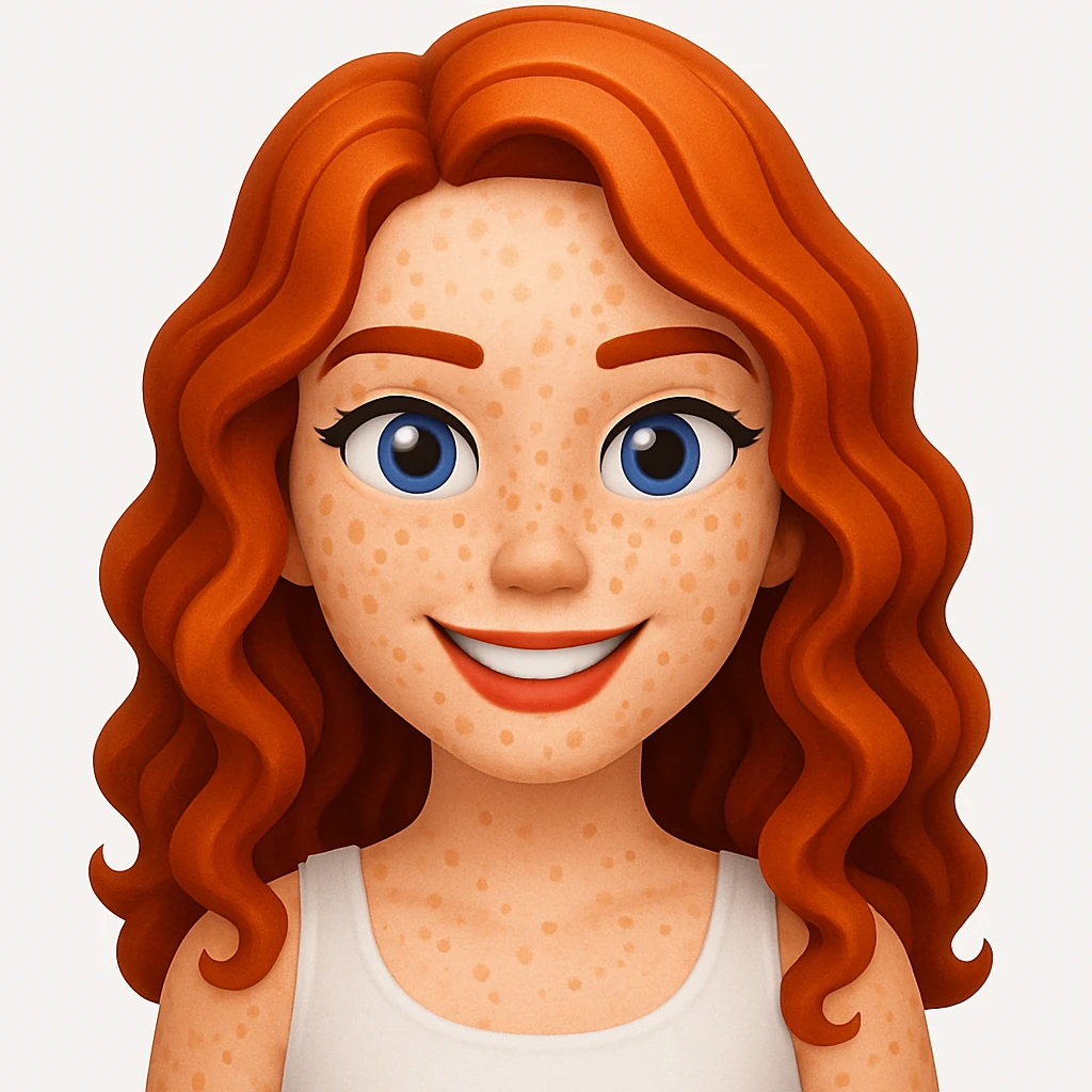 turn the second man in emoji style of the 1st image, match the facial features and match dressing style of the 2nd image, she is wearing white tank top emoji