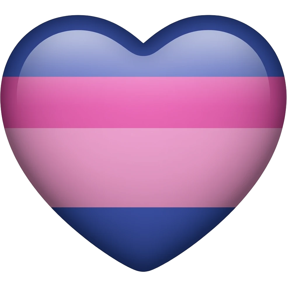 Video game style lesbian flag heart emoji