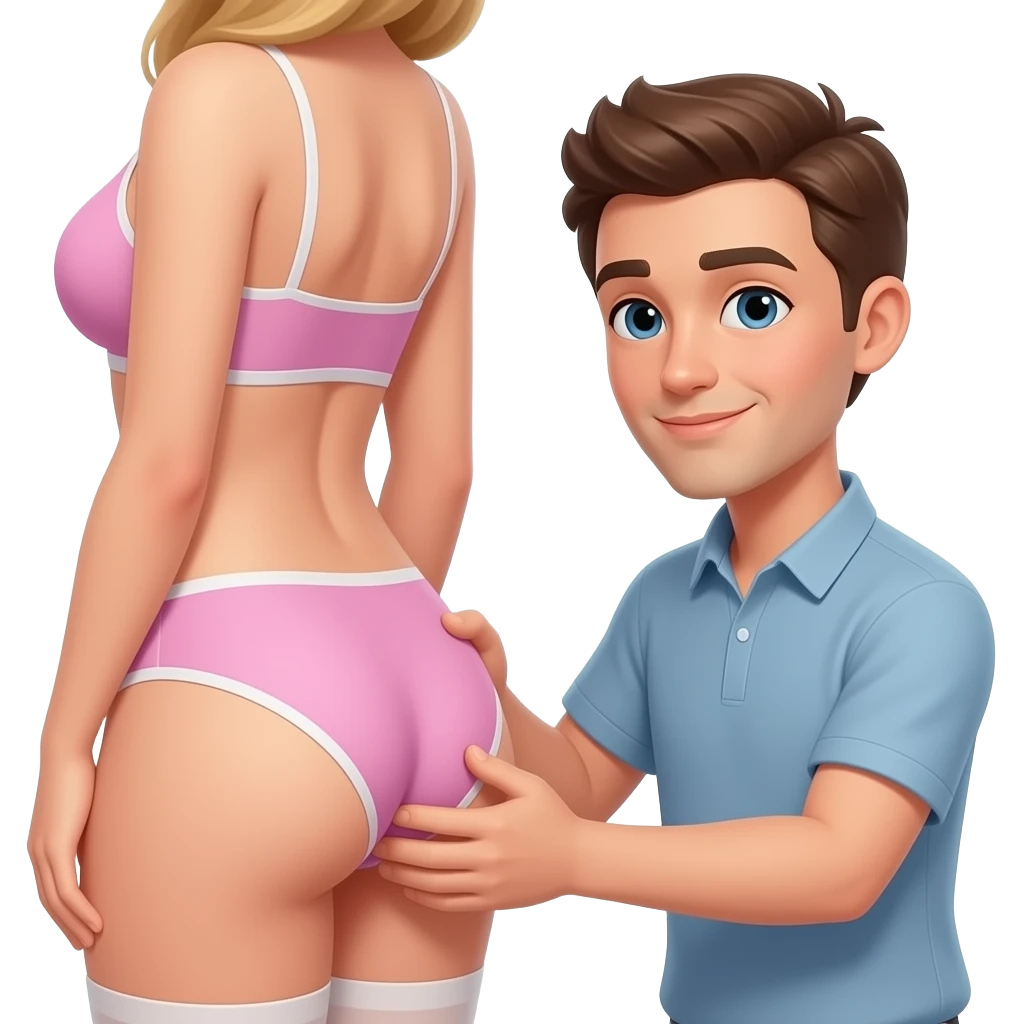 Man spanking woman ass emoji
