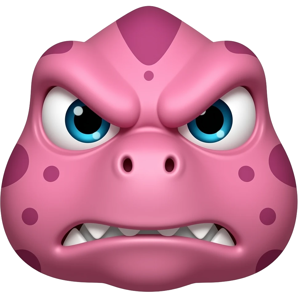 pink dinosaur original emoji angry emoji