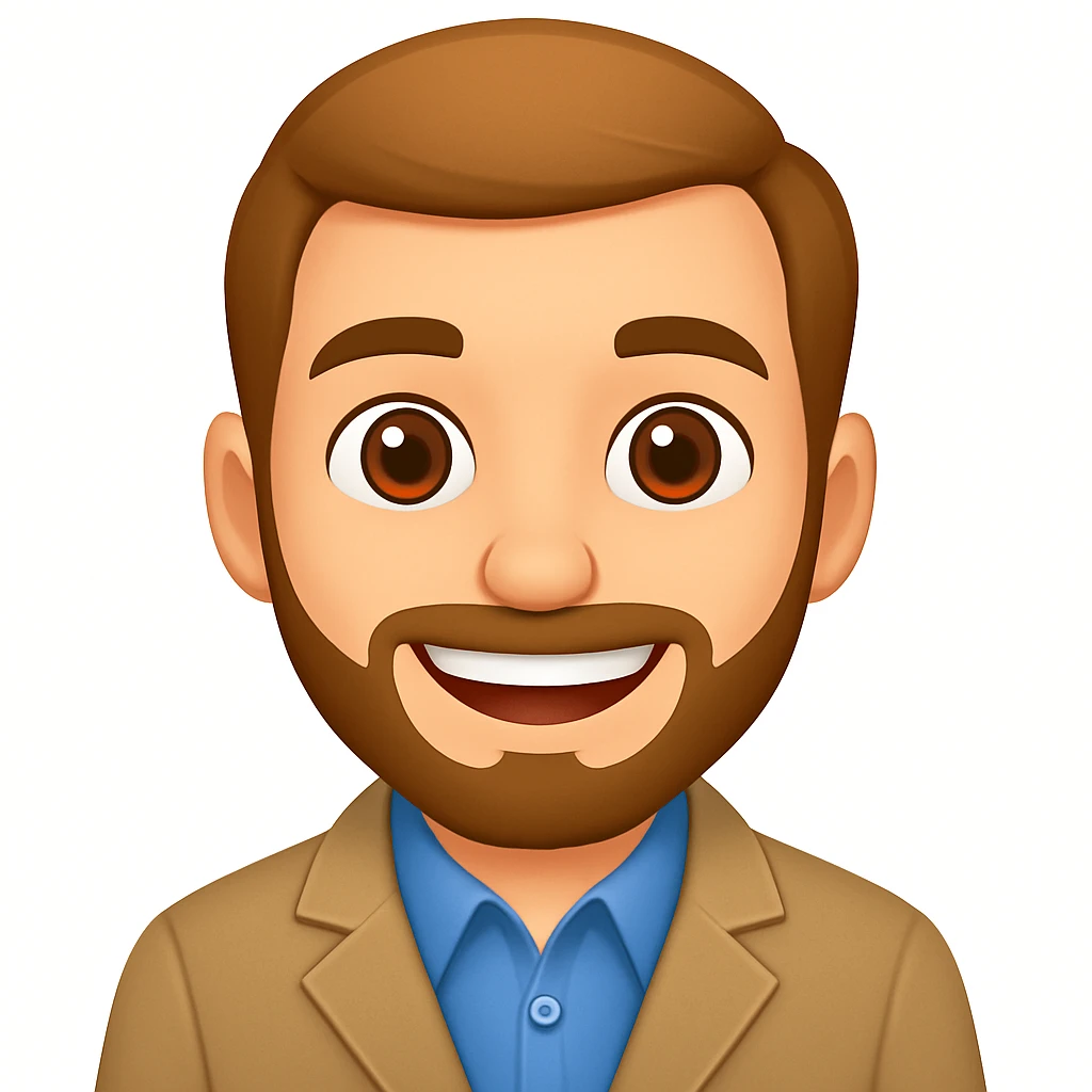 turn the second man in emoji style of the 1st image, match the facial features and match dressing style of the 2nd image emoji