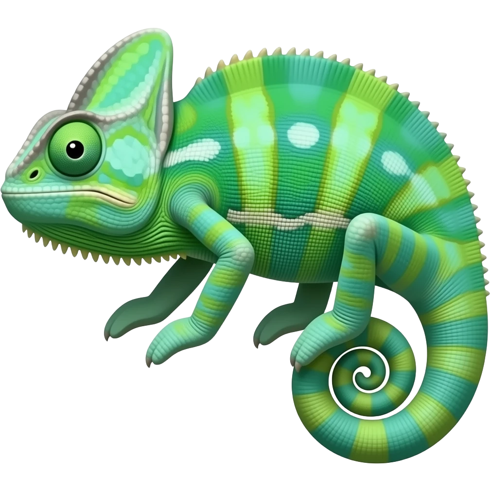 A chameleon emoji