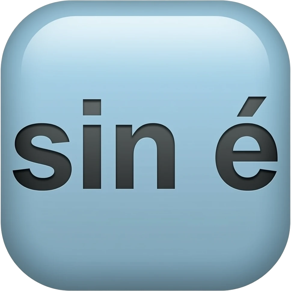 the text 'sin é'. no bubble. emoji