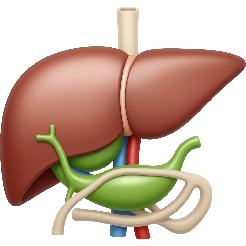 liver with green gallblader anatomy emoji