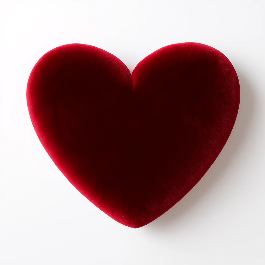 heart with a velvet flocked texture emoji