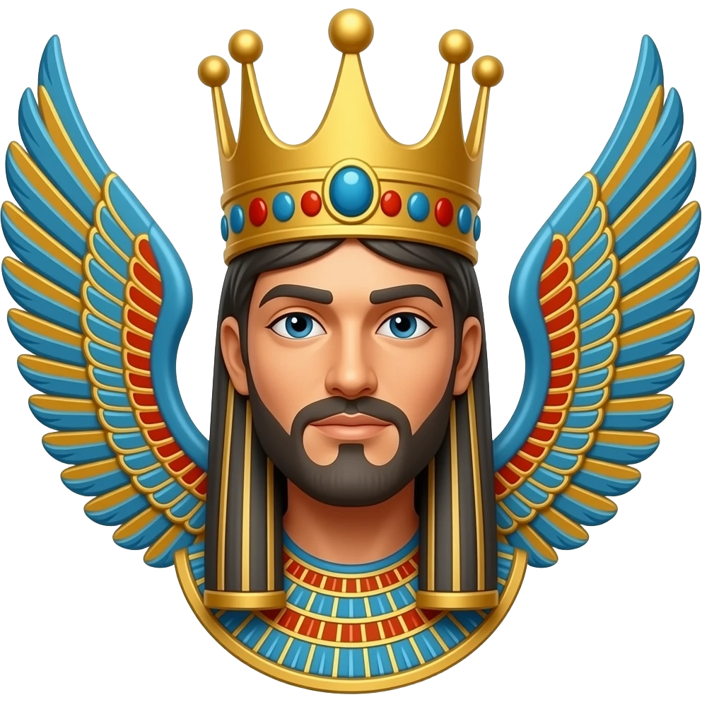 A Mesopotamia winged king emoji