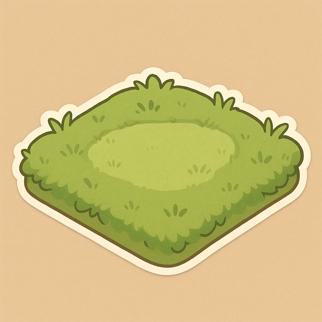 一片草地，中间有一块空地 emoji