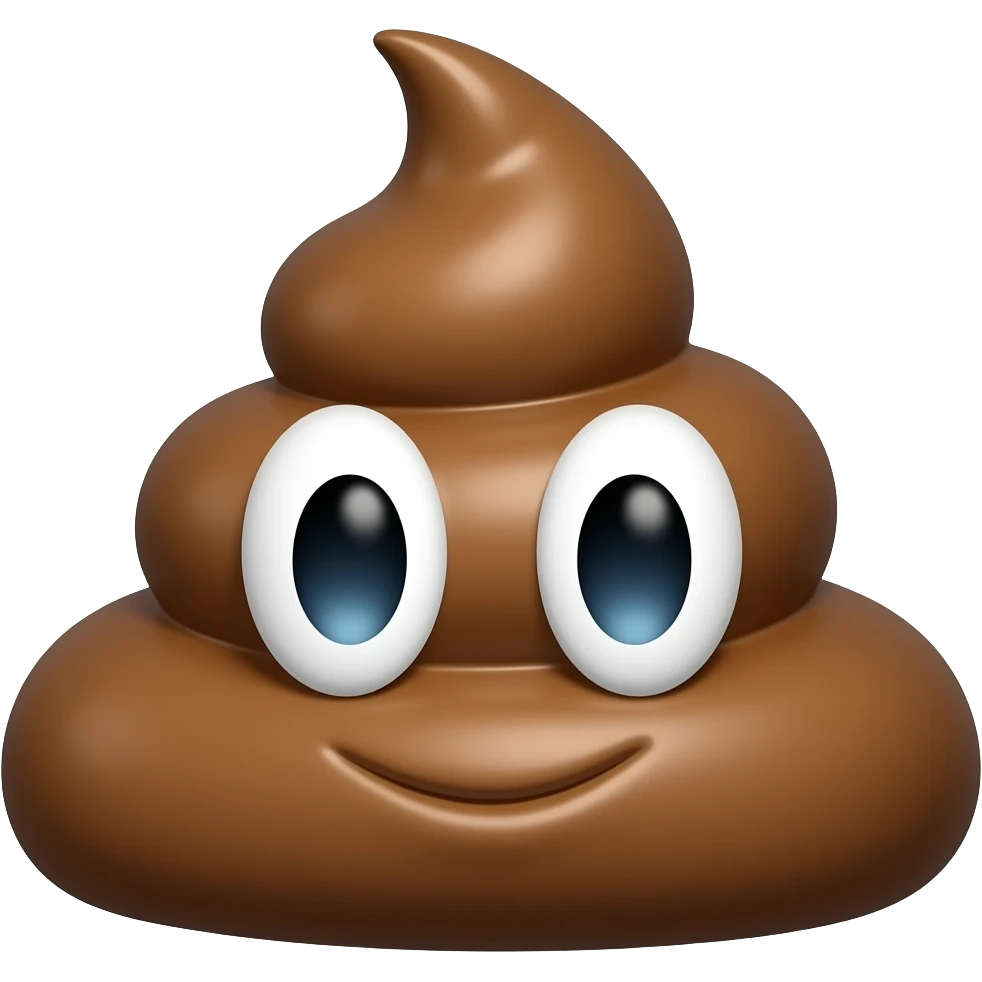 Poop ice cream cone emoji
