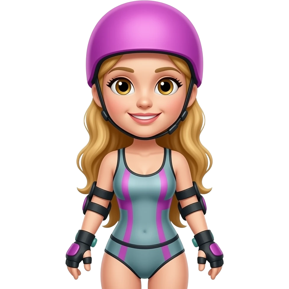Rollerderby jammer with a panty emoji