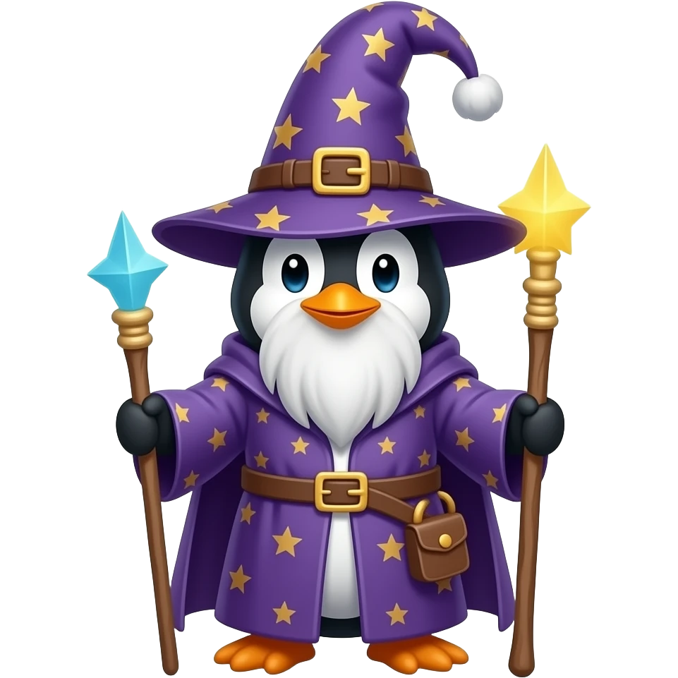 Penguin Wizard emoji