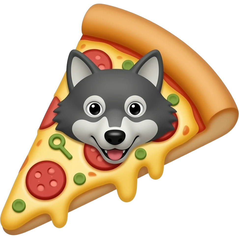 Wolf pizza emoji