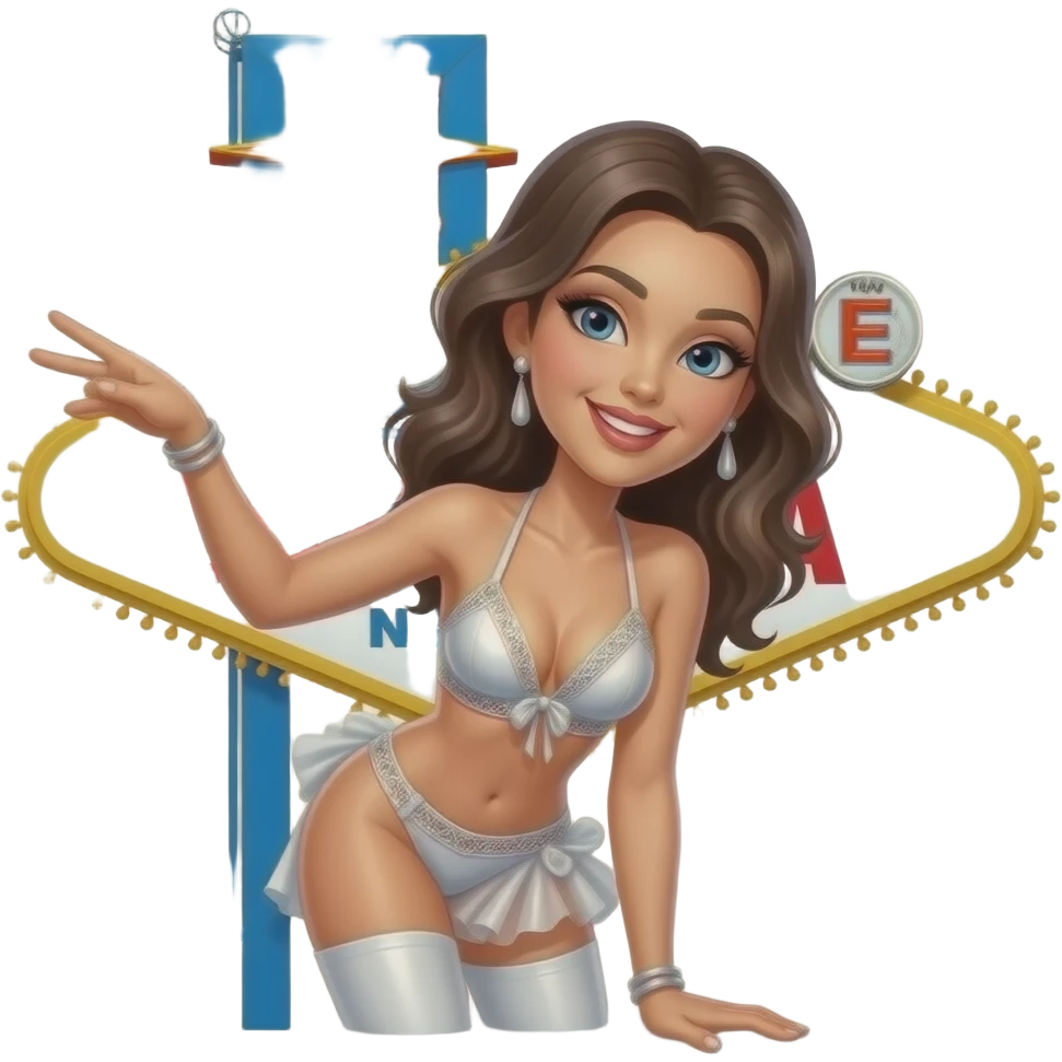 las vegas dancing girl performing a sexy dance emoji