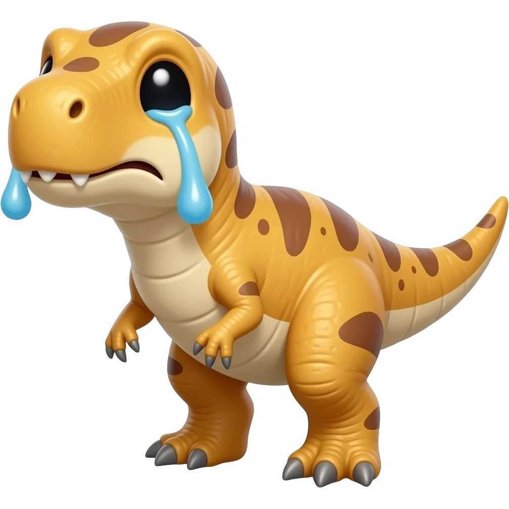 Create a crying dinosaur emoji