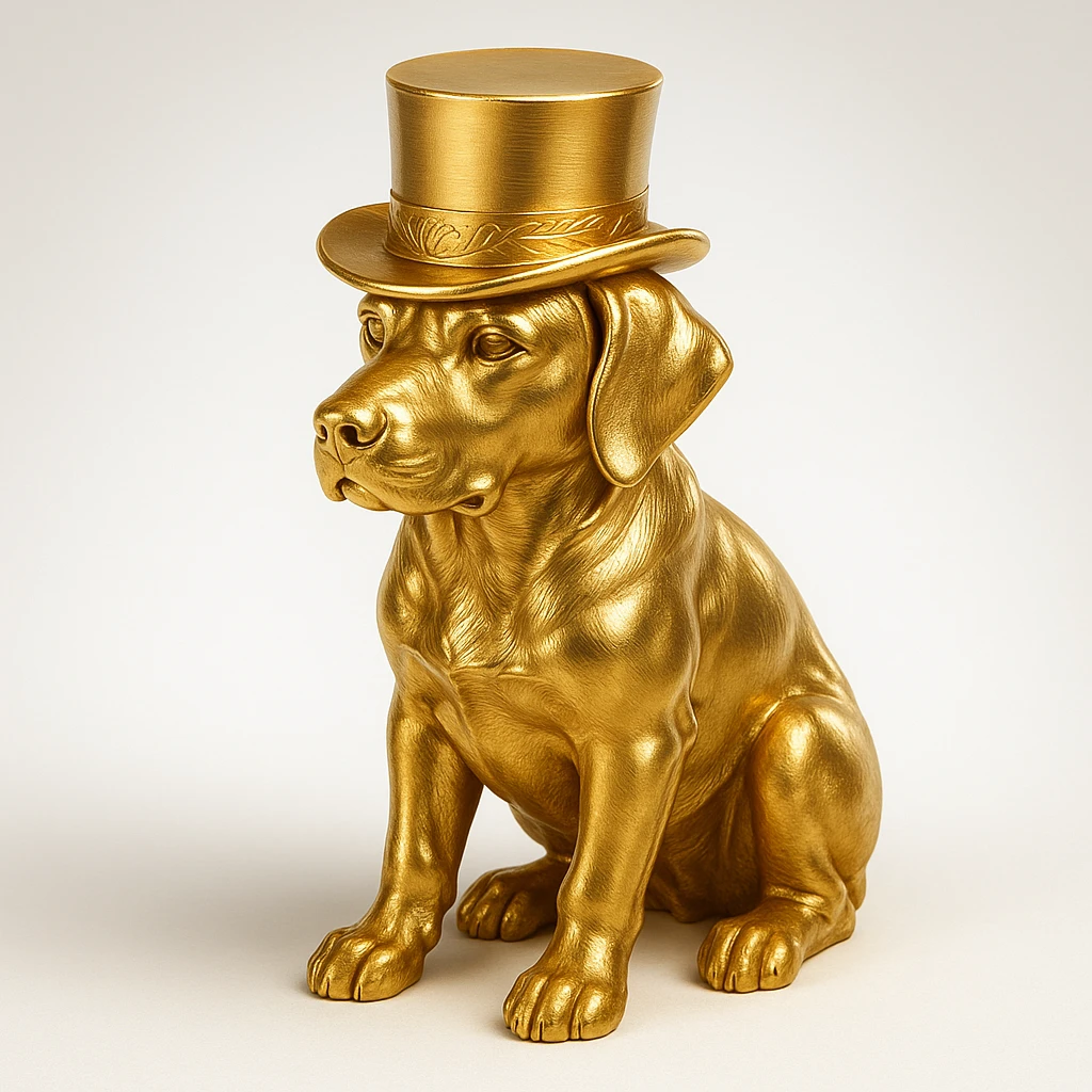 dog with tophat emoji