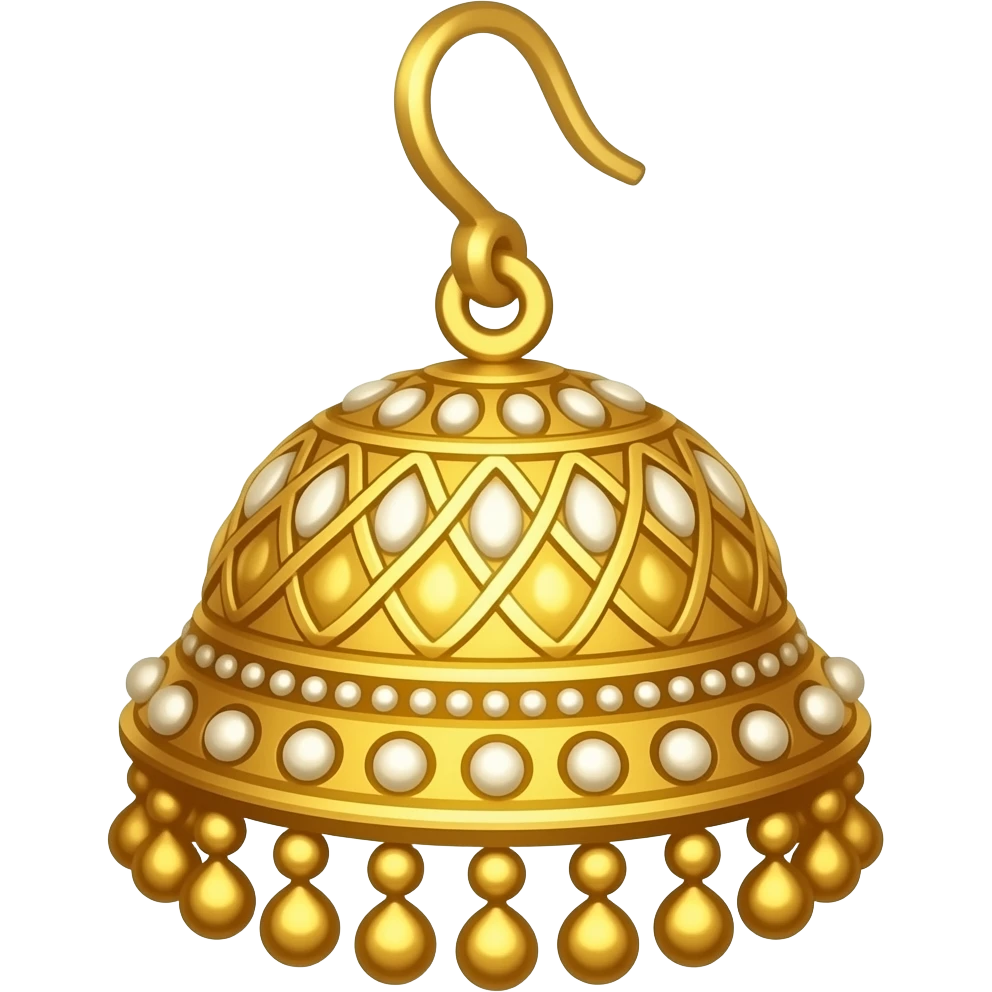 Jhumka dome type emoji