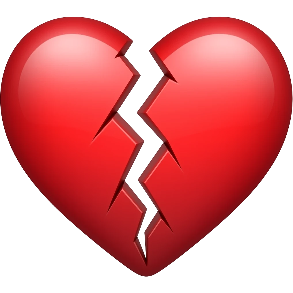 Broken heart emoji