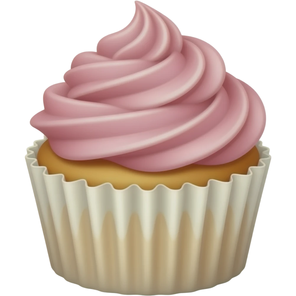 Cupcake with pink icing emoji