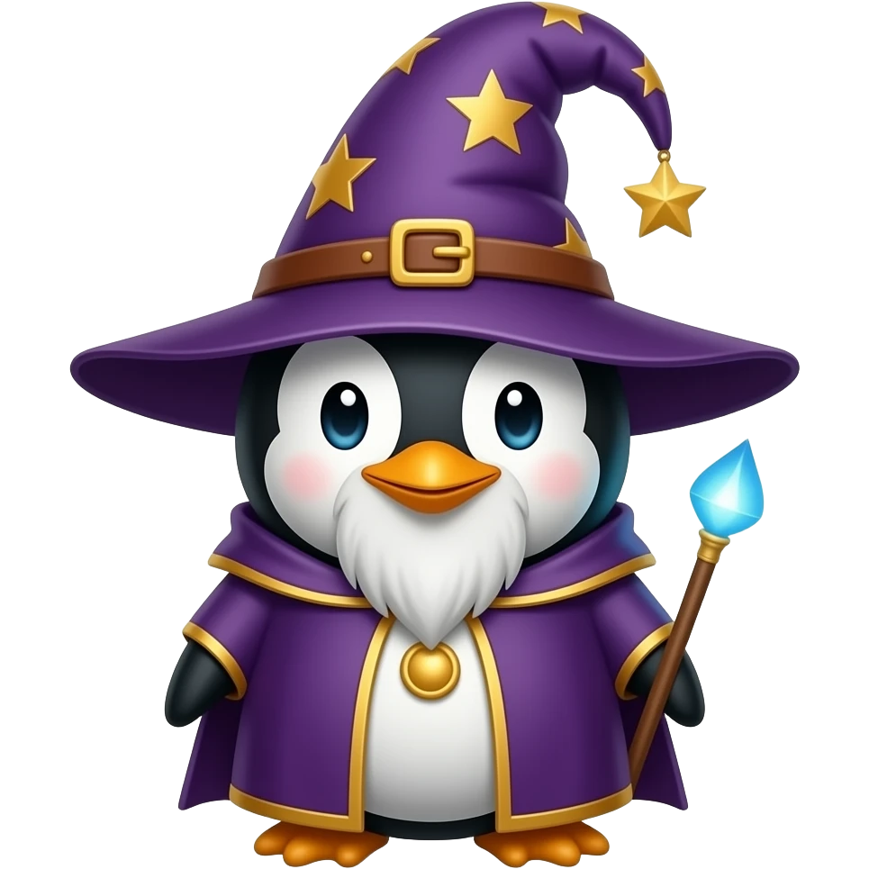 Penguin Wizard emoji