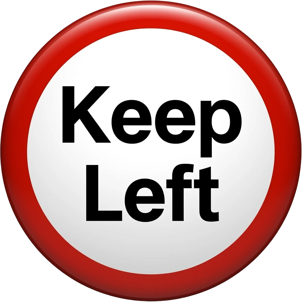 Keep Left emoji