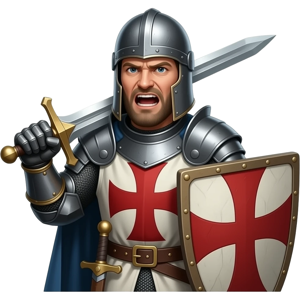 Templar knight swearing emoji