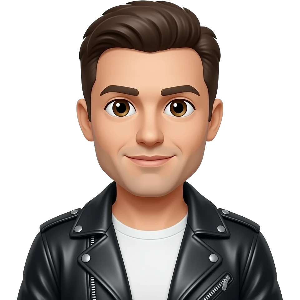 Man in leather jacket emoji