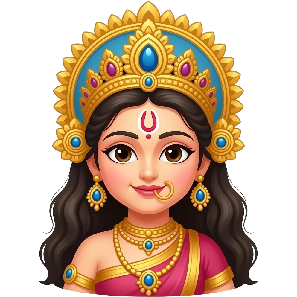Maa durga Hindu style emoji