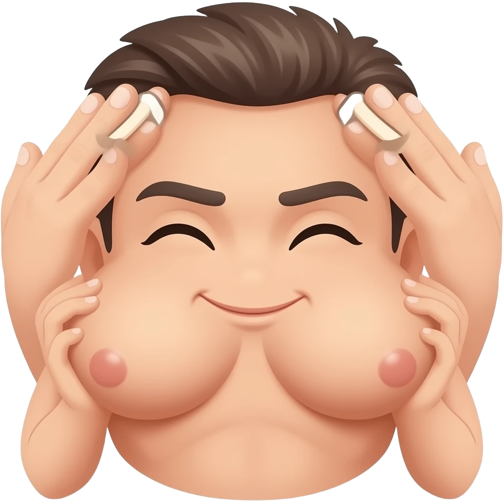 A person sucking boobs emoji