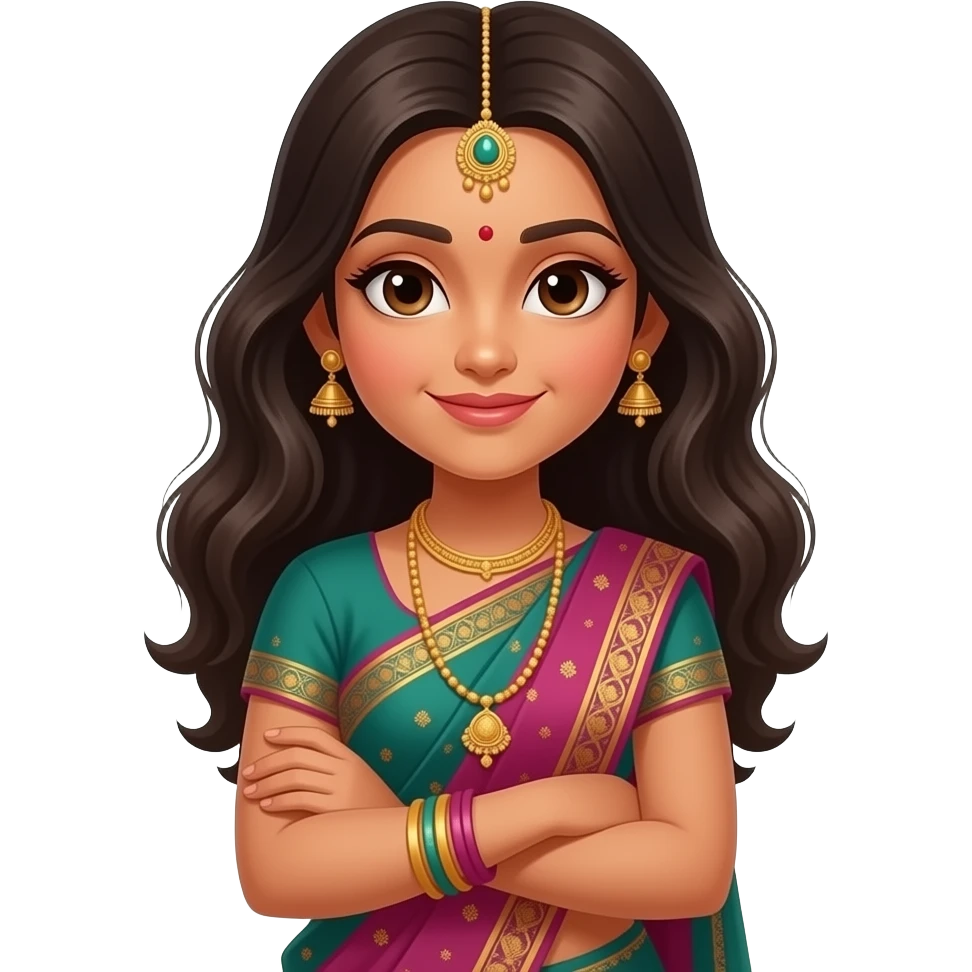 An indian girl showing her body emoji