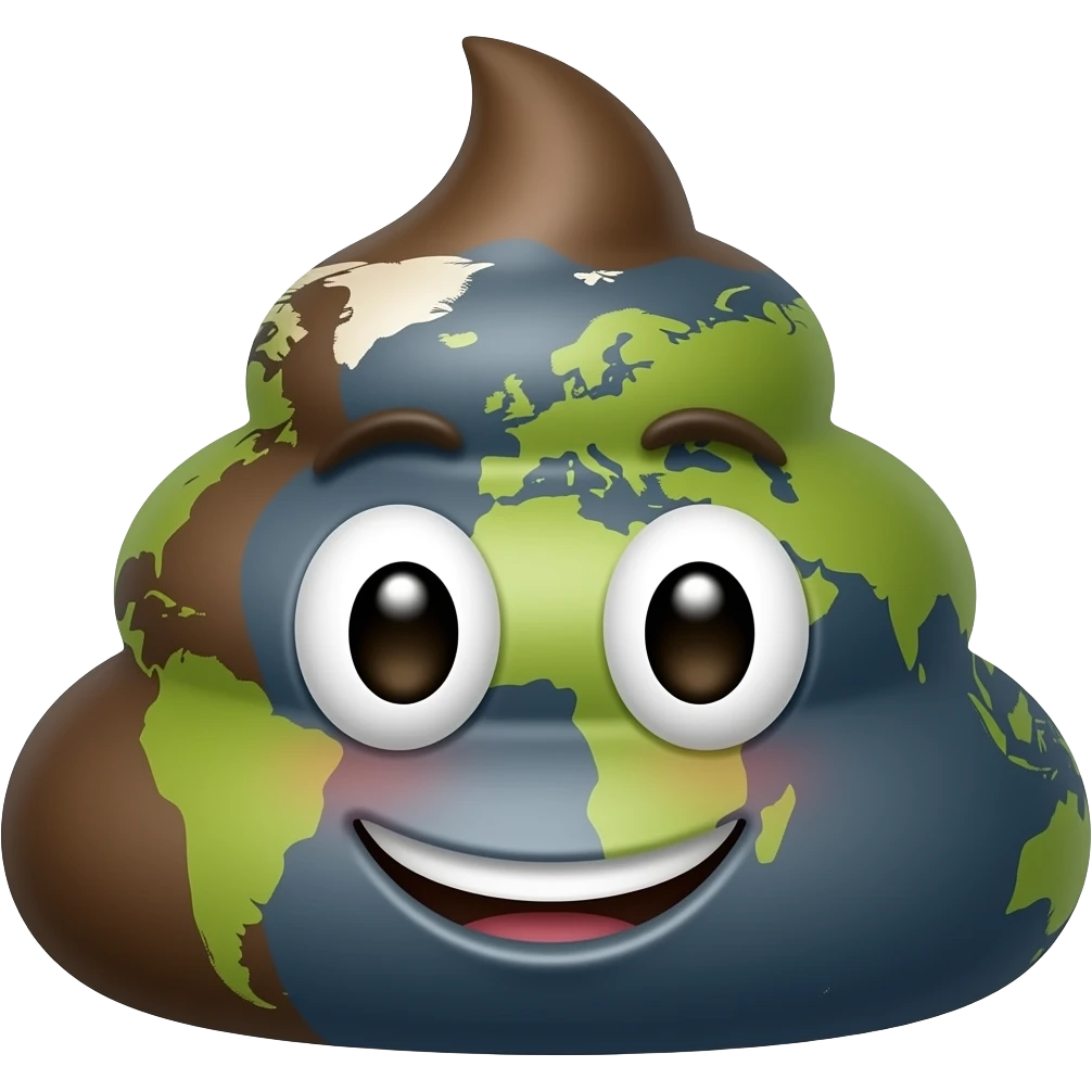 fatest fatter than earth poop on EARTH emoji
