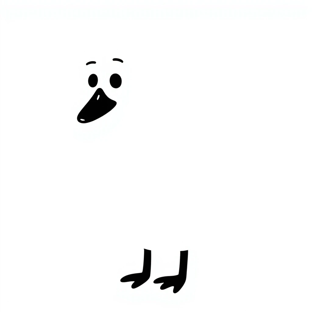duck hand drawn doodle style emoji