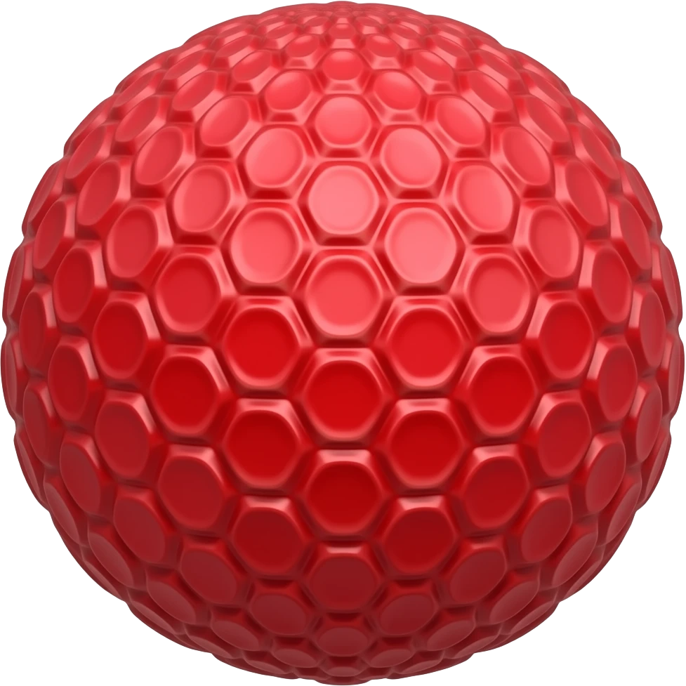 red textured ball emoji