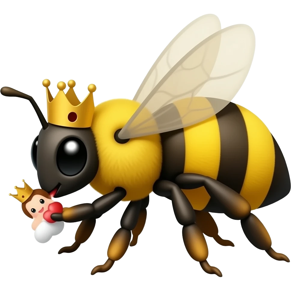 King Bee grabbing Queen Bee emoji