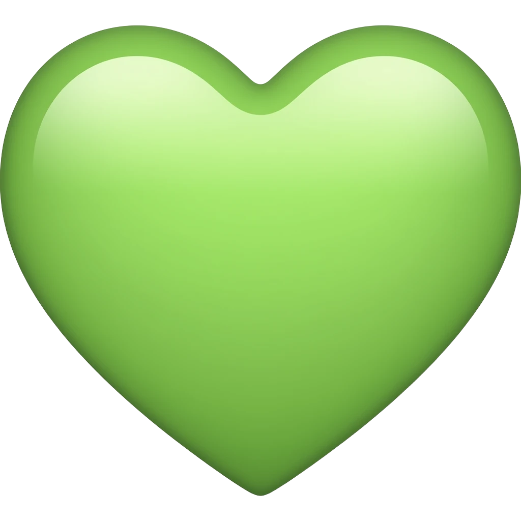 Light olive green heart emoji