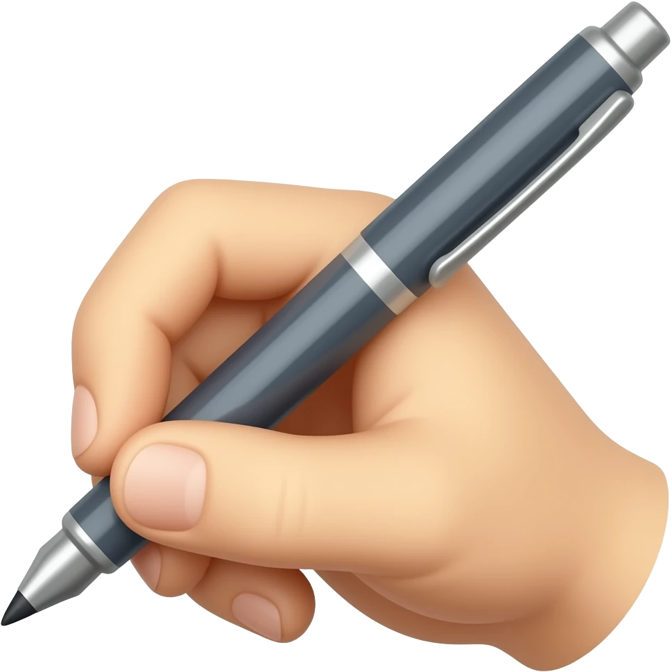 the hand that writes with a pen emoji