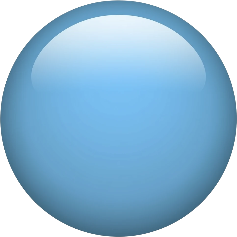 A light blue circle emoji