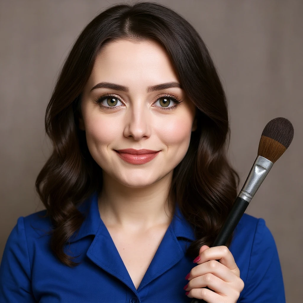 turn this emoji of Kat Dennings into a realistic photo emoji