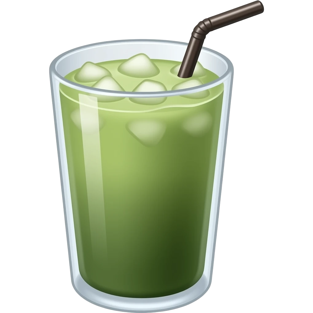 Iced matcha latte emoji