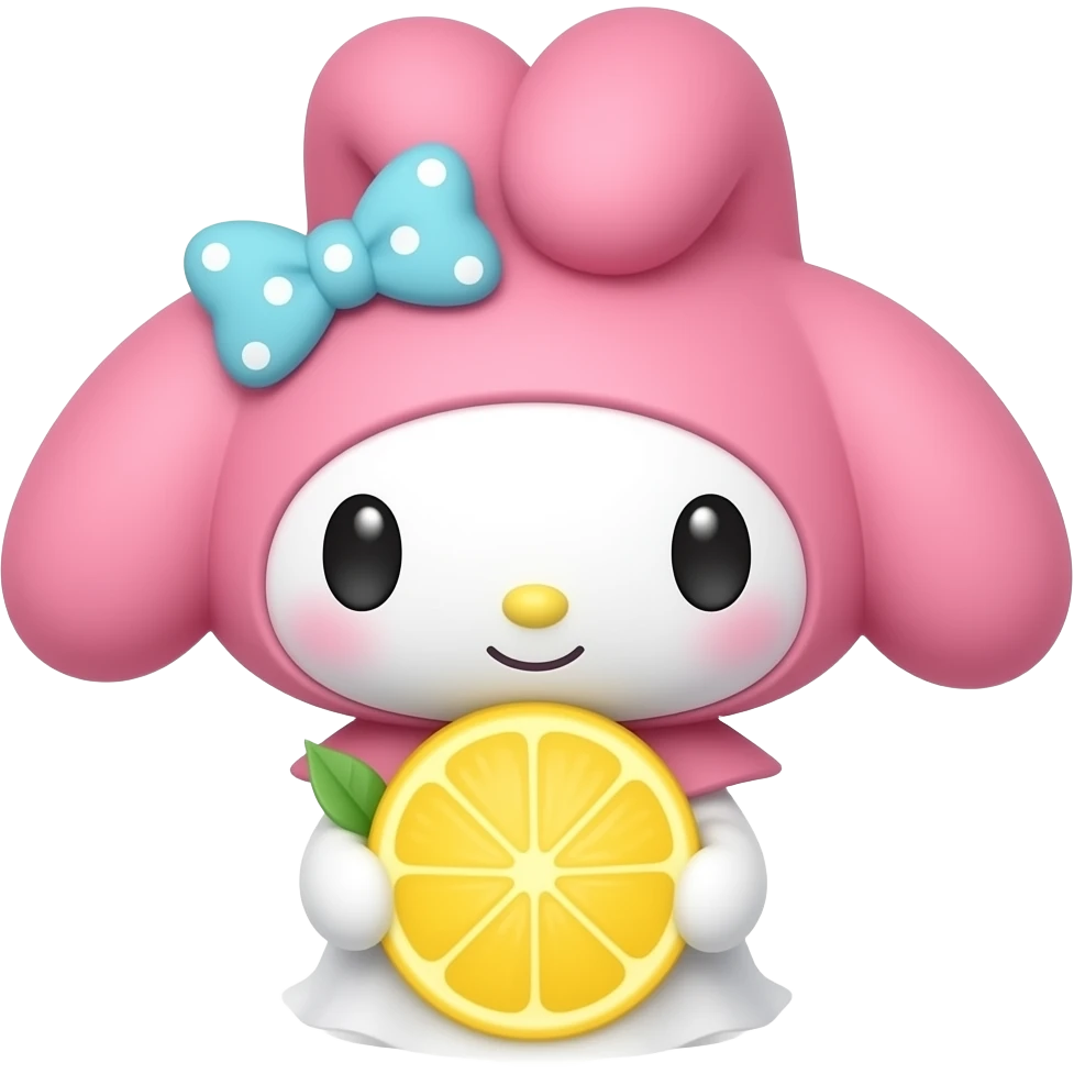 My melody de sanrio y limón emoji